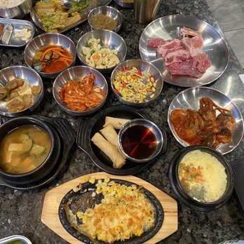 K BBQ - We selected off of Menu A, here are the banchan sides - Barbeque Near Me - Austin, Texas K BBQ - We selected off of Menu A, here are the banchan sides - Barbeque Near Me - Austin, Texas