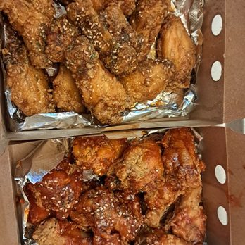 Soonheene - Soy garlic and sauce mixed bone in chicken wings - Korean Near Me - Arcadia, California Soonheene - Soy garlic and sauce mixed bone in chicken wings - Korean Near Me - Arcadia, California
