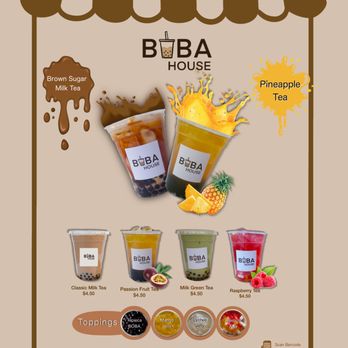 Boba House - Highly recommended menu of the week Brown Sugar Milk Tea Pineapple Tea - Bubble Tea Near Me - Milford, Ohio Boba House - Highly recommended menu of the week Brown Sugar Milk Tea Pineapple Tea - Bubble Tea Near Me - Milford, Ohio