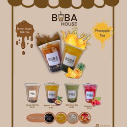 Boba House - Highly recommended menu of the week Brown Sugar Milk Tea Pineapple Tea