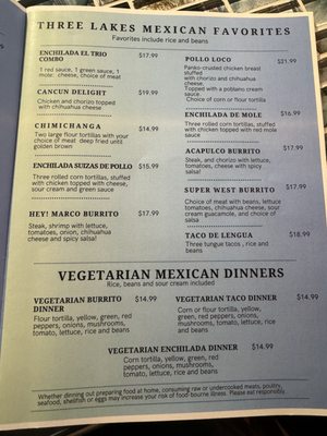 Menu photo 2 Los Tres Lagos Salem, WI Menu photo 2 Los Tres Lagos Salem, WI
