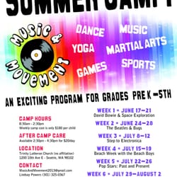Music and Movement Summer Camp
