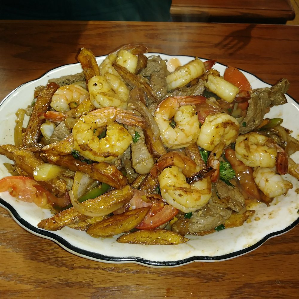 Bam's - Lomo Saldato with a shrimp kicker! - American Near Me - Carmel, New York Bam's - Lomo Saldato with a shrimp kicker! - American Near Me - Carmel, New York