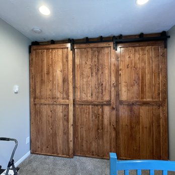 Bright Home Repair - a room with wooden sliding doors - Handyman Near Me Bright Home Repair - a room with wooden sliding doors - Handyman Near Me