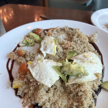 Liberty Kitchen & Oysterette - Quinoa with tomatoes and egg - New American Near Me - Houston, Texas Liberty Kitchen & Oysterette - Quinoa with tomatoes and egg - New American Near Me - Houston, Texas