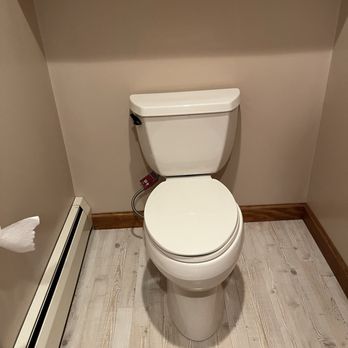 Sobolewski Home Beautification - So we installed a new ADA Kohler toilet *After* - Handyman Near Me - Moosic, Pennsylvania Sobolewski Home Beautification - So we installed a new ADA Kohler toilet *After* - Handyman Near Me - Moosic, Pennsylvania