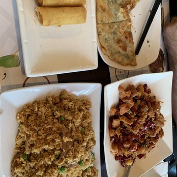 Szechwan Kitchen - Beef fried rice , Spicy chicken , onion pancake and spring rolls - Asian Fusion Near Me - Covina, California Szechwan Kitchen - Beef fried rice , Spicy chicken , onion pancake and spring rolls - Asian Fusion Near Me - Covina, California