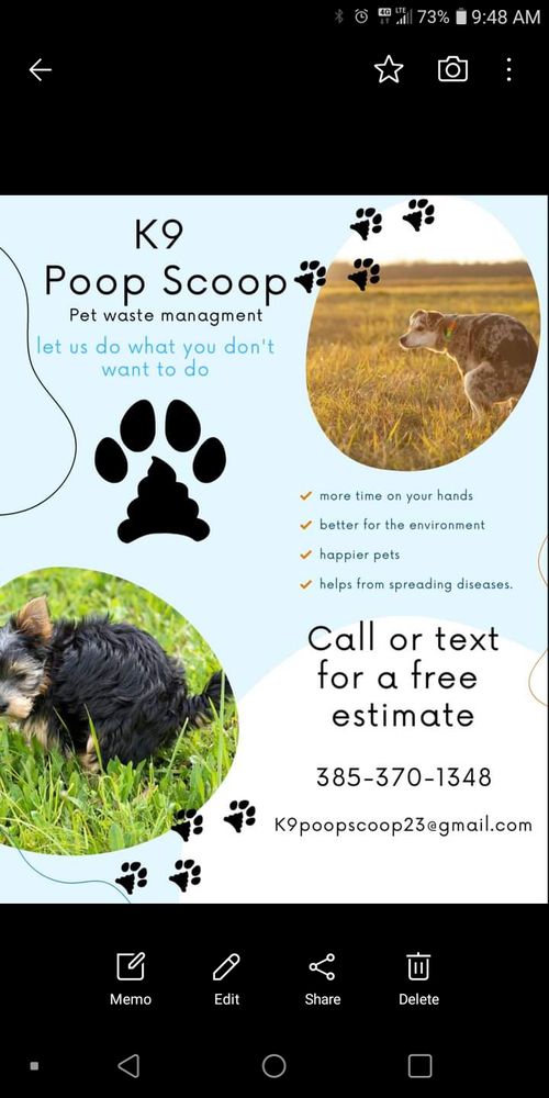 K9 POOP SCOOP Request Information Layton, Utah Pet Waste Removal
