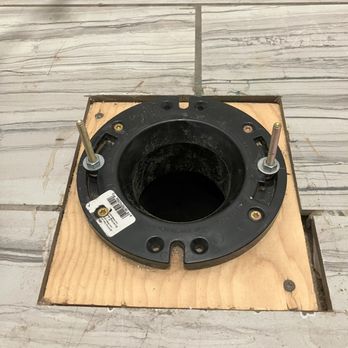 Live Action Plumbing Inc. - New toilet flange and reinforced wood for new flange. - Plumbing Near Me Live Action Plumbing Inc. - New toilet flange and reinforced wood for new flange. - Plumbing Near Me