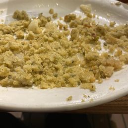 Dry dusty stuffing.  Not sure if it was even cooked