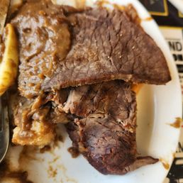 Opened faced roast beef on bread. Very bad Opened faced roast beef on bread. Very bad