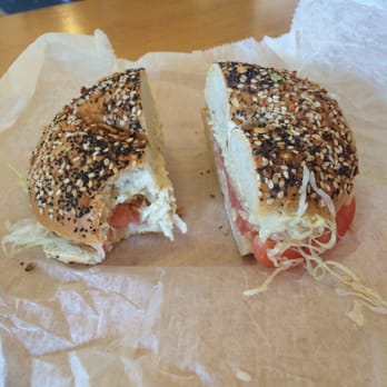 Brookside Bagels - Everything with hummus, lettuce, and tomato - Bagels Near Me - Simsbury, Connecticut Brookside Bagels - Everything with hummus, lettuce, and tomato - Bagels Near Me - Simsbury, Connecticut