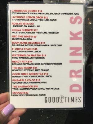Menu photo 2 Good Times On The Ave Detroit, MI