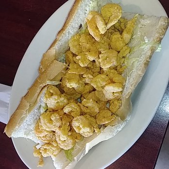Dat Kitchen Too - 12 inch fried shrimp poboy! - Seafood Near Me - Waveland, Mississippi