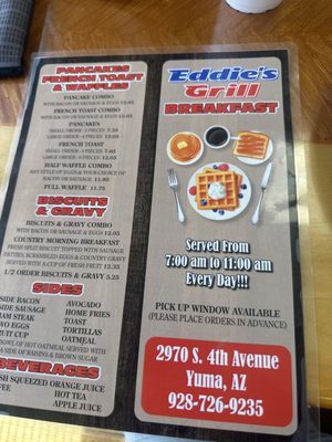 Menu photo 1 Eddie's Grill Yuma, AZ