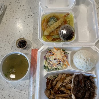 Umi Sushi - Lunch bento box with chicken, beef, and tempura - Sushi Bars Near Me - Colorado Springs, Colorado Umi Sushi - Lunch bento box with chicken, beef, and tempura - Sushi Bars Near Me - Colorado Springs, Colorado