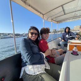 Family fun on the electric boat! Family fun on the electric boat!