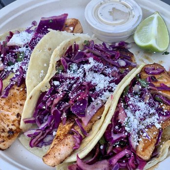 Green Tomato Grill - Blackened Fish Tacos - New American Near Me - Brea, California Green Tomato Grill - Blackened Fish Tacos - New American Near Me - Brea, California