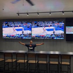 Bravo Pizza - Not 1 but 2 100" tv's and great sound system!