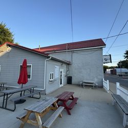 Outside with patio