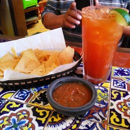 Chips, salsa and Michelada were awesome. Chips, salsa and Michelada were awesome.