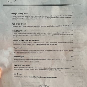 Peak - Menu 1/2025 - Thai Near Me - Alameda, California