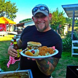 It's BBQ Time Catering - This is Greg, he is our poster child for how we would like to see our customers load up their plates.... Be like Greg