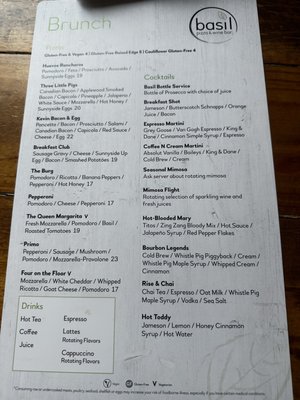 Menu photo 1 Basil Pizza & Wine Bar Perrysburg, OH Menu photo 1 Basil Pizza & Wine Bar Perrysburg, OH