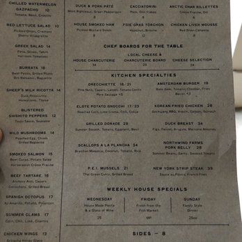 The Amsterdam - Menu - New American Near Me - Rhinebeck, New York