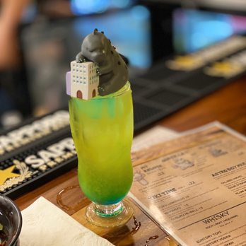 Susuru - Godzilla cocktail with free toy! - Izakaya Near Me - Orlando, Florida Susuru - Godzilla cocktail with free toy! - Izakaya Near Me - Orlando, Florida