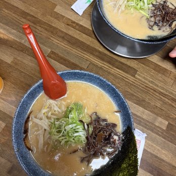 Ramen Kameko - Tonkotsu Ramen / (豚骨) (front) Miso Ramen /  (味噌) (back) - Ramen Near Me - San Francisco, California