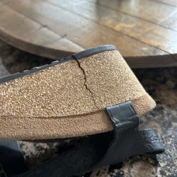 Bannockburn Shoe World And Repair - Cracked cork heel on Papillio sandal