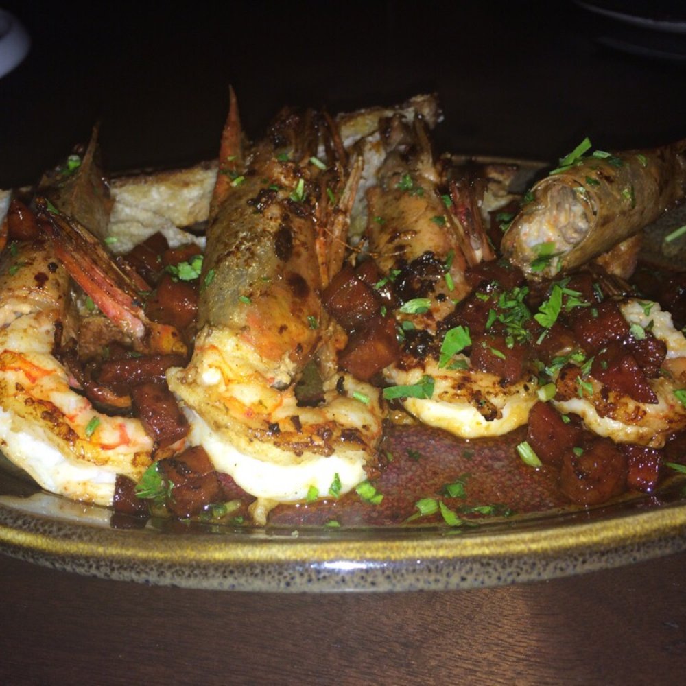Gypsy Kitchen - Garlic giant shrimp appetizer with pickled chorizo - Spanish Near Me - Atlanta, Georgia Gypsy Kitchen - Garlic giant shrimp appetizer with pickled chorizo - Spanish Near Me - Atlanta, Georgia