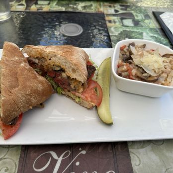 The Cave - wagyu steak sandwich with risotto. - Wine Bars Near Me - Ventura, California The Cave - wagyu steak sandwich with risotto. - Wine Bars Near Me - Ventura, California