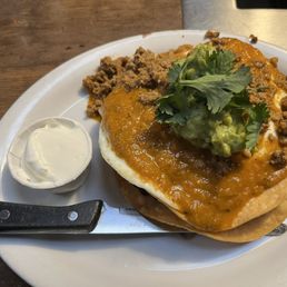 Huevos Rancheros with chorizo Huevos Rancheros with chorizo