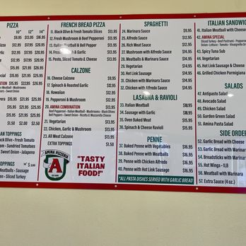 Amina Pizzeria - menu - Pizza Near Me - Honolulu, Hawaii