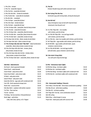 Menu photo 4 Pho Danh Houston, TX