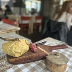 Osteria dei Servi - Bread and sausage  They just give it to you with a 6€ fee