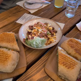 Duckfat - From left to right: banh mi, wedge salad, cubano - New American Near Me - Portland, Maine