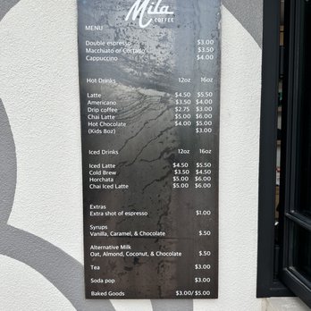 Mila Coffee - Menu - Coffee & Tea Near Me - San Antonio, Texas Mila Coffee - Menu - Coffee & Tea Near Me - San Antonio, Texas