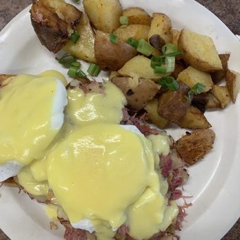 Miss Worcester Diner - Irish Eggs Benedict with Homemade Corned Beef Hash ($12.95) - Diners Near Me - Worcester, Massachusetts Miss Worcester Diner - Irish Eggs Benedict with Homemade Corned Beef Hash ($12.95) - Diners Near Me - Worcester, Massachusetts