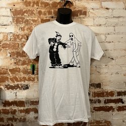 MURKD - Custom Merch from MURKD shop in Atlanta. Dancing Clown with Ghost from old Cartoon