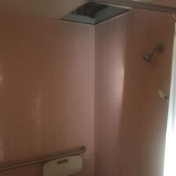 Royal Falmouth Nursing & Rehabilitation Center - Missing ceiling tiles in the bathroom