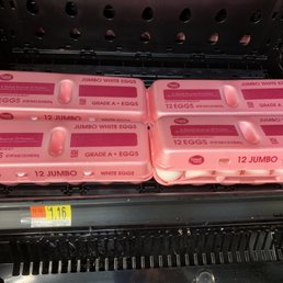 Cheapest eggs I've ever seen, $1.16/doz, 9.7¢ each for Jumbo size. No wonder there's only 4 dozen left. Cheapest eggs I've ever seen, $1.16/doz, 9.7¢ each for Jumbo size. No wonder there's only 4 dozen left.
