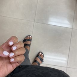 Gel manicures- funny bunny OPI & regular pedicure alpine snow OPI Gel manicures- funny bunny OPI & regular pedicure alpine snow OPI
