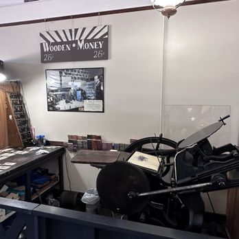 Tenino Depot Museum - Printing press where they make wooden "money." (It's a whole thing here.) - Museums Near Me - Tenino, Washington Tenino Depot Museum - Printing press where they make wooden "money." (It's a whole thing here.) - Museums Near Me - Tenino, Washington