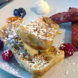 French toast and sausage.