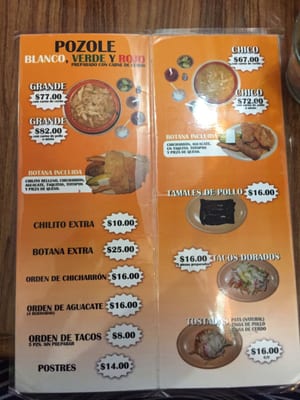Menu photo 1 Pozolería El Tixtleco Cancún, ROO Menu photo 1 Pozolería El Tixtleco Cancún, ROO