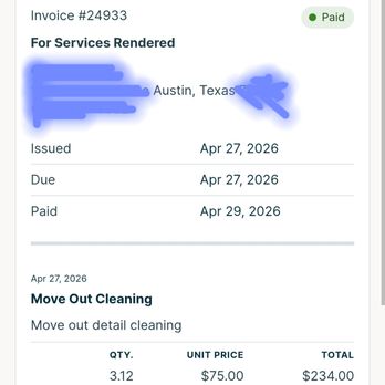 Mystik Cleaning Service - Invoice - so they cant say Im not an actual customer - - Home Cleaning Near Me - Austin, Texas Mystik Cleaning Service - Invoice - so they cant say Im not an actual customer - - Home Cleaning Near Me - Austin, Texas