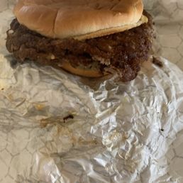  hamburger on tin foil